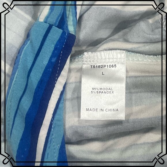 TART Sleeveless Faux Wrap Striped Romper with Pockets - Size L - Picture 7 of 8